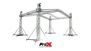 ProX Truss F34 Roofing Systems Ground Support Indoor Outdoor Event Stage Area for Venues w/ Hoist