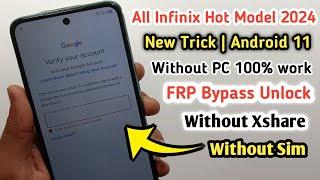 All infinix Android 11 frp bypass New update 2024 || Google Account Lock Unlock Without Pc