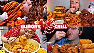 Super Hungry Mukbangers VS Chill Mukbangers!