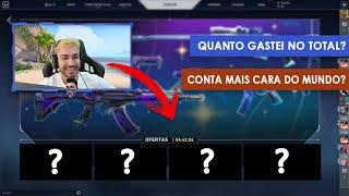 COMPREI TODAS as SKINS do VALORANT e Apareceu ISSO na TELA!  *Conta MAIS CARA do MUNDO?*