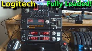 FS2020: Logitech Flight Yoke System Fully loaded - With Switch Panel Review!