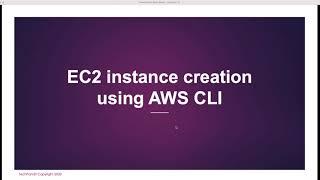 AWS Basics: Launch EC2 instance using AWS CLI (Command Line Interface)