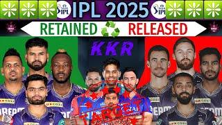 IPL 2025 - KKR RETAINED, RELEASED AND TARGET PLAYERS LIST | IPL 2025 MEGA AUCTION KKR | KKR 2025 IPL