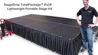 StageDrop TotalPackage 8'x16' Portable Stage Kit - StageDrop.com