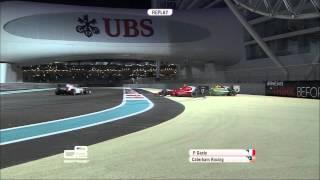 GP2 2014. Abu Dhabi. Andre Negrao and Pierre Gasly Crash