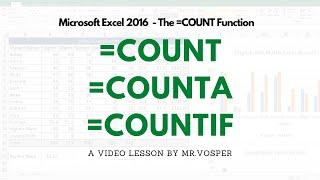How to use COUNT COUNTA COUNTIF COUNTBLANK formula functions IGCSE ICT Tutorial