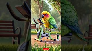 Parrot try to recharge phone’s battery #ai #animals #loveinshorts #funny #pet #cartoon #aistory