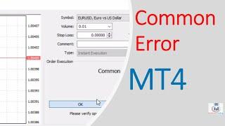 Fix Common Error in MT4 - Connection