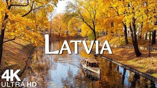 Latvia 4K UHD Autumn Aerial Film - Scenic Fall Landscapes with Calming Music - 4K 60fps Ultra HD