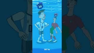 Rank Battle Under The Water Ronaldo vs Messi ! Who is GOAT ?