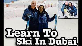 LEARNING HOW TO SKI IN DUBAI || MELDY CATAMORA