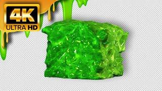 Green Screen Sticky Slime  - Footage 4K