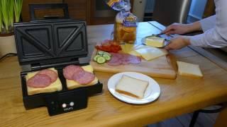 Sandwichmaker - Zubereitung von Sandwiches im Krups FDK 451 Sandwichtoaster