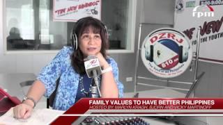 Family Values to have better Philippines