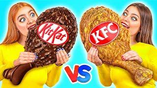 Real Food vs Chocolate Food Challenge | Funny Kitchen Hacks by Multi DO Challenge