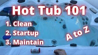 Beginners Hot Tub Guide. How to clean, startup, and maintain a hot tub with bromine.