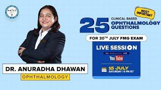 25 Most Important Ophthalmology Questions | Dr. Anuradha Dhawan | MIST FMGE