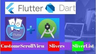 Slivers SliverList SliverAppbar CustomeScrollView in Flutter Tutorial