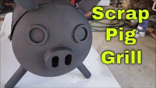 How to build a bbq grill smoker out of a compressor tank pig cooker: Custom Propane scrap tank idea