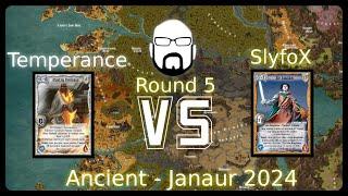 Ancient Event - Round 5 - Temperance vs SlyfoX | Warlord: Saga of the Storm CCG