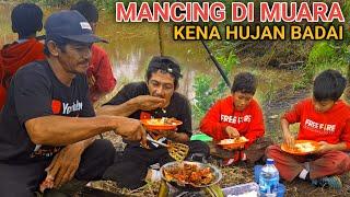 AJAK BOCIL BERTUALANG MANCING DAN MASAK DI MUARA SUNGAI #mancingmuara #masakdialam #makandialam