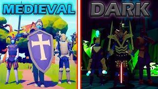 MEDIEVAL TEAM vs DARK TEAM - Totally Accurate Battle Simulator | TABS