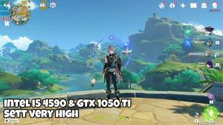 Intel i5 4590 & Gtx 1050 Ti Sett Very High Genshin Impact