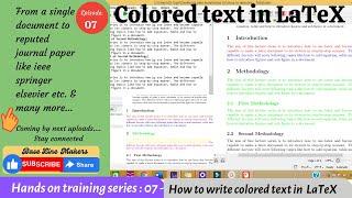 How to write colored text in LaTeX  || Easy & Simple way ||