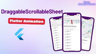 Flutter Animation - DraggableScrollableSheet in flutter