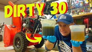 HOW TO DO A "DIRTY 30" ENGINE BREAK IN ON AN ARIENS DELUXE 24 (Bonus Flush)