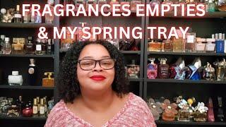 Fragrance EMPTIES & My SPRING Perfume Tray| My Perfume Collection 2024