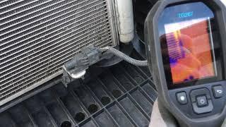 Thermal camera TH267 FLIR . Compressor and condenser & lines chill as refrigerant is recovered