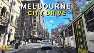 Melbourne City CBD Friday Afternoon Driving Tour Australia 4K Video