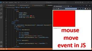 mouse move event in JavaScript | Events in JavaScript | JavaScript Tutorial in Hindi Part 53