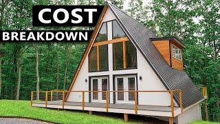$250,000 LUXURY DEN A-FRAME HOUSE! Detailed Cabin Build Cost Breakdown