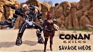 (PART 1) Dalinsia Snowhunter Again & Mod Mount - Conan Exiles (Savage Wilds Map Mod) PC Gameplay