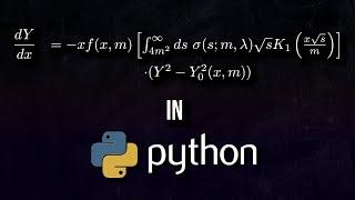 A Fun Little Differential Equation In Python (Dark Matter)