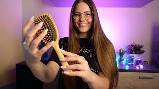 ASMR Hair Brushing & Flipping (Soft Spoken)