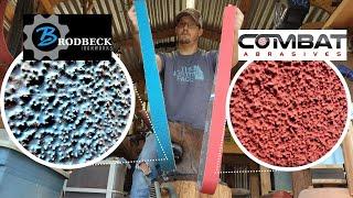 Brodbeck Incinerator vs Combat abrasives - This Belt EATS Metal!