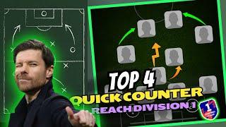 Top 4 Quick Counter Best Formations To Reach Division 1 in eFootball 2024 Mobile | Unstoppable 