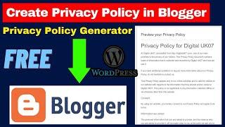 How To Create Privacy Policy Page 2024 || 100% Free Privacy Policy Generator