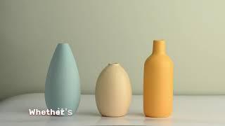 Earthy Elegance Ceramic Vase Set of 3, Flower Vase Ideal for Modern Home, Shelf and Table Décor