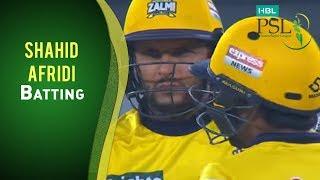 Match 23: Islamabad United vs Peshawar Zalmi - Shahid Afridi Batting