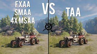 Temporal anti-aliasing (TAA) in Crossout