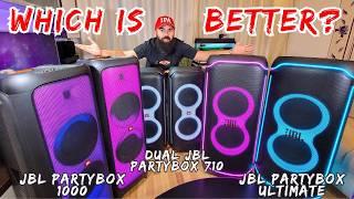 Dual JBL Partybox Ultimate VS Dual JBL Partybox 1000 VS Dual JBL Partybox 710 Better Than You think!