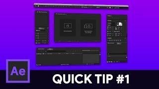 After Effects Quick Tip - Customizing your workspace