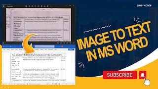 Convert Image to Editable Text in Microsoft Word Document