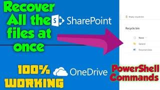 Restore all the files at once from the SharePoint/Onedrive Recycle bin with PowerShell