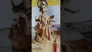 Mata durga ki murti kaise bnaye mitti se @Princemua #viralvideo #statue #youtubeshorts #youtube