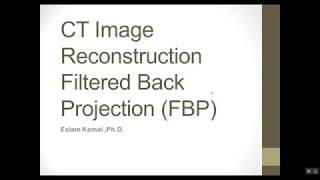 CT Image Reconstruction Filtered Back Projection in Arabic